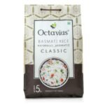 Octavius | Classic Basmati Rice 5kg | Extra Long Grain Basmati Rice | World's Longest Grain | Naturally Aged Basmati Rice | Biryani Special Basmati Rice | Rich Aroma | Non-sticky | Basmati Rice 5 Kg Bag - Fast Shipping to USA & Canada