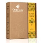 Octavius Roasted Coffee Beans|Medium Roasted Arabica and Robusta Coffee Beans From South India | Perfect for Making Traditional Coffee and Cafeteria Use - 250 Gms - Fast Shipping to USA & Canada