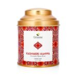 Octavius | Kashmiri Kahwa Green Tea - 100 Gm (50 Cups) Dome Tin | 100% Natural Ingredients | Loose Leaf | Saffron, Cinnamon Cardamom, Clove, Green Tea | Kahwa Tea | Spiced Chai - Fast Shipping to USA & Canada