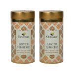 Octavius Spiced Turmeric Tea Pyramid Tea Bags Tin | Caffeine Free Digestive Herbal Tea for Weight Loss | Turmeric Blended with Indian Spices | Immunity Boosting Detoxifying Tea - 20 Tea Bags - Fast Shipping to USA & Canada