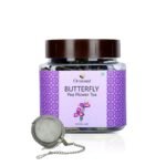 Octavius Butterfly Pea Flower Tea 50 Gm Jar | FREE TEA INFUSER (BALL) | 100% Natural Herbal Tea | Herbal Tea | Blue Tea | For Belly Fat | Relieves Stress | Anti-Oxidant Rich | Whole Leaf - Fast Shipping to USA & Canada
