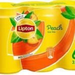 Liptons Ice Tea Peach 320ml (Pack of 6 Cans X 320ml Each) Imported. - Fast Shipping to USA & Canada