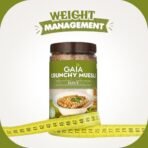 GAIA Crunchy Diet Muesli - Low-Calorie, Protein Rich, High-Fiber Muesli Cereal Serves As A Healthy And Nutritious Breakfast Option With Zero Added Sugar. 1Kg Jar Pack - No Added Flavor - Fast Shipping to USA & Canada - Image 3