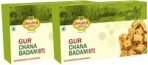 Dhampure Speciality Gur Chana Badam Bite, 800G (400GX2) | Jaggery Sweets | Chana Burfee Burfi - Fast Shipping to USA & Canada