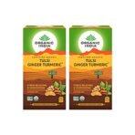 Organic India Tulsi Ginger Turmeric Tea - 25 Infusion Bags - (Pack of 2) - Fast Shipping to USA & Canada - Image 2