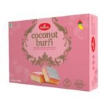 Haldiram's Coconut Burfi 400 g | Fresh Indian Traditional Mithai | Burfi Sweets | No Added Colours | Nariyal Barfi | Premium Handcrafted Traditional Sweets | Great Sweets Gift Pack for Festival - Fast Shipping to USA & Canada