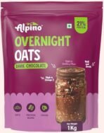 ALPINO High Protein Super Overnight Oats Dark Chocolate 1KG - 21g Protein, Added Nuts & Seeds, Instant Rolled Oats - As Seen on Shark Tank India - Fast Shipping to USA & Canada - Image 2