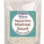 Organo Nutri Peppermint Mouth Freshener Sweet Madrasi Saunf (450 g) - Fast Shipping to USA & Canada