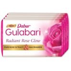 Dabur Gulabari Pure Rose Soap 150g (Pack of 4) | Moisturizing Bathing Soap for Radiant Rose Glowing Skin & Body | Pure Rose Extract, Glycerine & Niacinamide | Long Lasting Fragrance | For Men & Women - Fast Shipping to USA - Image 2