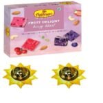 Haldiram's Nagpur Fruit Delight Berry Blast (225 gm) with 2 Small Diya - Fast Shipping to USA & Canada