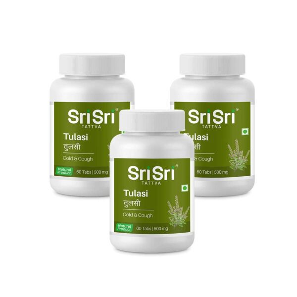 Sri Sri Tattva Tulasi Tablet, 500mg (Pack of 3)