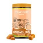 TEACURRY Caramel Chai (100 Grams, 50 Cups) - Caramel Chai for Digestion and Skin - 100% Natural Flavoured Tea | Refreshing & Tasteful Caramel Flavor Chai Tea - Fast Shipping to USA & Canada