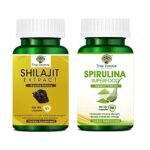 Heera Ayurvedic Research Foundation shilajit spirulina 60 Veg Capsule pack of 2 - Fast Shipping to USA