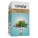 Girnar Detox Green Tea - Desi Kahwa| 36 Tea Bags in Each Pack| Pack of 4 + Green Ilayachi 25g - Fast Shipping to USA & Canada