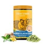 TEACURRY Adrak Elaichi Chai (100 Grams, 50 Cups) - Ginger Cardamom Chai for Energy and Immunity - 100% Natural Flavoured Tea with Real Adrak, Elachi | Tasteful Adrak Elaichi Flavor Chai Tea - Fast Shipping to USA & Canada