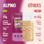 ALPINO High Protein Super Overnight Oats Dark Chocolate 1KG - 21g Protein, Added Nuts & Seeds, Instant Rolled Oats - As Seen on Shark Tank India - Fast Shipping to USA & Canada - Image 7