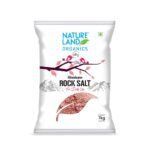 Natureland Organics Himalayan Pink Rock Salt 1 KG - Organic Rock Salt - Fast Shipping to USA & Canada