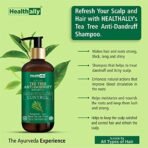 Healthally Khadi Tea Tree Shampoo|Dandruff & Hair Fall Control Ayurvedic Shampoo For Men Woman|Reduce Hair Breakage|Sulfate & Paraben Free Shampoo - 300 ml - Fast Shipping to USA & Canada - Image 3