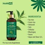 Healthally Khadi Tea Tree Shampoo|Dandruff & Hair Fall Control Ayurvedic Shampoo For Men Woman|Reduce Hair Breakage|Sulfate & Paraben Free Shampoo - 300 ml - Fast Shipping to USA & Canada - Image 4