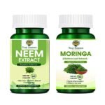 Heera Ayurvedic Research Foundation moringa neem 60 Veg Capsule pack of 2 - Fast Shipping to USA