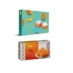 Haldiram's Nagpur Orange Burfee (500g) And Mango Burfee (250g) Combo - Fast Shipping to USA & Canada