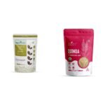 Neuherbs Raw Unroasted Chia Seeds with Fibre, 200g and Raw Unroasted White Quinoa Seeds with high Protein and Fibre, 400g - Fast Shipping to USA & Canada