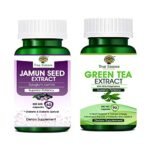 Heera Ayurvedic Research Foundation green tea jamun 60 Veg Capsule pack of 2 - Fast Shipping to USA