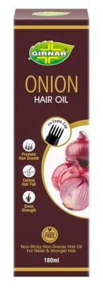 Girnar Onion Oil with Natural Onion Extracts | 180ml - Fast Shipping to USA & Canada