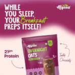 ALPINO High Protein Super Overnight Oats Dark Chocolate 1KG - 21g Protein, Added Nuts & Seeds, Instant Rolled Oats - As Seen on Shark Tank India - Fast Shipping to USA & Canada - Image 6