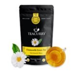 TEACURRY Chamomile Tea Bags for Sleep - 15 Pieces | Helps with PMS, Sleep, and Skin | Chamomile Tea Herbal with Green Tea (15 Tea Bags) - Fast Shipping to USA & Canada
