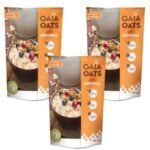 GAIA Oats Original: A Fiber Rich Protein Packed Gluten Free Breakfast with Zero Trans Fat, Now Available in Convenient 500 gm Each Packs (Pack of 3) - Fast Shipping to USA & Canada