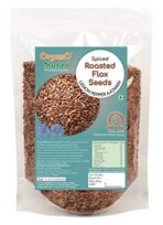 OrganoNutri Roasted Flax Seeds | Spiced - Lemon Pepper Ajowain | 900g Alsi for Eating | Premium Roast - Fast Shipping to USA & Canada