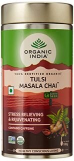 Organic India Tulsi Assam Masala Chai Powder, 100 Gm Tin - Fast Shipping to USA & Canada - Image 2