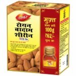 Dabur Roghan Badam Shireen - 100 ml | 100% Pure Sweet Badam Oil | Rich in Vitamin-E | For Healthy Hair & Skin | Sharpens Brain | Improves Digestion | Extracted From Almonds - Fast Shipping to USA & Canada