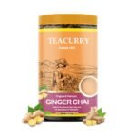 TEACURRY Ginger Chai (100 Grams, 50 Cups) - Adrak Chai with Assam Black Tea - 100% Natural Flavoured Tea with Real Ginger | Refreshing & Tasteful Ginger Flavor Chai Tea - Fast Shipping to USA & Canada