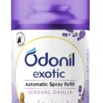 DABUR Odonil Exotic Automatic Spray Refill - 225Ml | Sensual Dahlia | 2X Long Lasting |Fits All Machines | 2200 Sprays Guaranteed | Lasts Upto 60 Days - Fast Shipping to USA & Canada