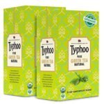 Typhoo Organic Pure Green Tea Naturel, 25 Tea Bags (Pack of 2) - Fast Shipping to USA & Canada