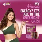 ALPINO High Protein Super Overnight Oats Dark Chocolate 1KG - 21g Protein, Added Nuts & Seeds, Instant Rolled Oats - As Seen on Shark Tank India - Fast Shipping to USA & Canada - Image 4