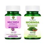 Heera Ayurvedic Research Foundation milk thistle moringa 60 Veg Capsule pack of 2 - Fast Shipping to USA