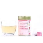 Tassyam Organics Teawery Shanti Chamomile 20 Biodegradable Tea Bags | Soothing Rich White Tea Floral Blend, Plant Based Fabric Pyramid Teabags - Fast Shipping to USA & Canada