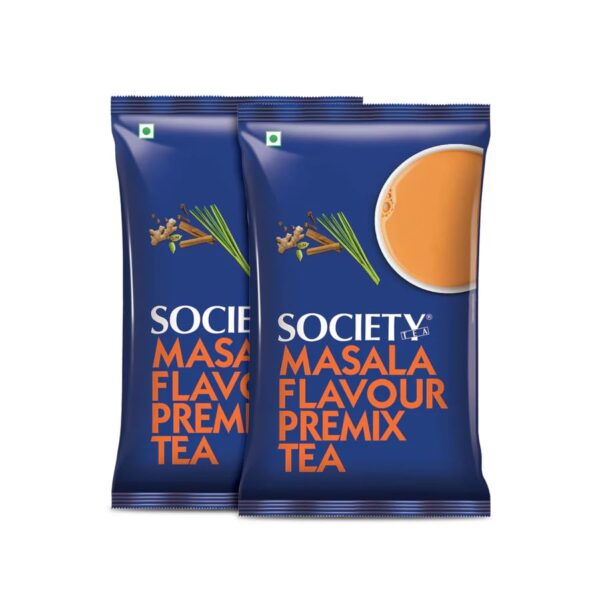 Society Daily Masala Flavour | Made with Ginger, Clove, Black Pepper, Cinnamon | Masala Chai | Flavoured Instant Tea 14g - 50 Sachet Pack - Fast Shipping to USA & Canada