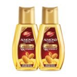 Dabur Almond Hair Oil - 580ml(290ml*2) | Provides Damage Protection | Non Sticky Formula | For Soft & Shiny Hair | With Almonds, Keratin Protein, Soya Protein & 10X Vitamin E - Fast Shipping to USA & Canada