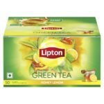 Lipton Honey Lemon Green Tea Bags 50 Tea Beg Flavoured Green Tea, 70 Grams - Fast Shipping to USA & Canada
