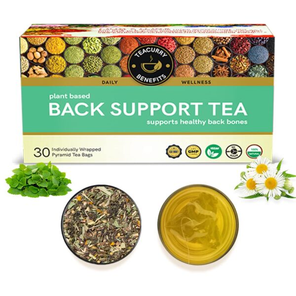 TEACURRY Back Pain Tea (30 Tea Bags, 1 Month) - Helps with Back Pain, Sciatica, Herniated Disc-Tea For Bones - Fast Shipping to USA & Canada