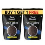 True Elements Chia Seeds 1kg (500g * 2) - Buy 1 Get 1 FREE - Non-GMO and Fibre Rich Seeds | Omega-3 rich Seeds for Eating | Healthy Snacks | Best for Weight Management - Fast Shipping to USA & Canada