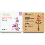 Teabox Fresh Kashmiri Kahwa Saffron (Kesar) Green Tea Bags 25 Pieces & Teabox Organic Ashwagandha Green Tea 25 Teabags - Fast Shipping to USA & Canada