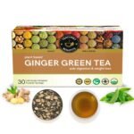 TEACURRY Ginger Green Tea - 30 Tea Bags | Helps with Osteoarthritis, Indigestion, Sugar Levels - Fast Shipping to USA & Canada