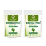 Heera Ayurvedic Research Foundation Natural Bhringraj Powder 400Gm (Pack of 2)|Eclipta Alba for Hair and Skin Care - Fast Shipping to USA & Canada