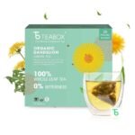 Teabox Premium Organic Green Tea With Dandelion Roots | 100% Whole Leaf Green Tea From The Himalayas | 25Tea Bags - Fast Shipping to USA & Canada