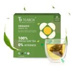 Teabox Organic Darjeeling Green Tea 25 Teabags |100% Whole Leaf Tea Sourced from Darjeeling | Rich in Antioxidants | Healthy and Refreshing | Silken Pyramid Teabags - Fast Shipping to USA & Canada